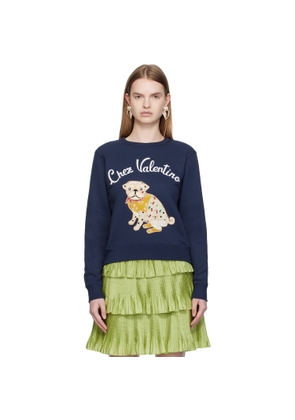Valentino Navy 'Le Chien De La Maison' Sweatshirt