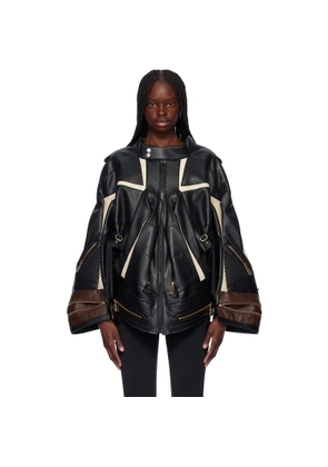 Junya Watanabe Black Komine Protector Faux-Leather Jacket