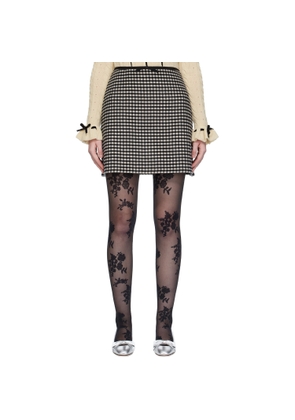 Valentino Black & White Check Miniskirt