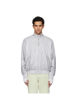 POST ARCHIVE FACTION (PAF) Gray Opening Bomber Jacket
