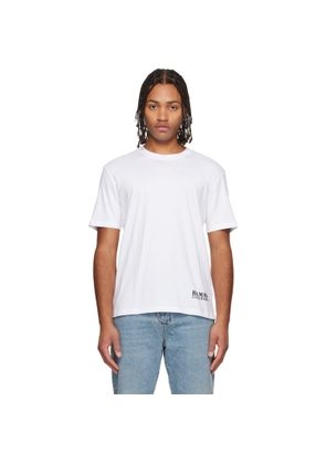 BALMAIN White Small 'Balmain' Stamp Printed T-shirt