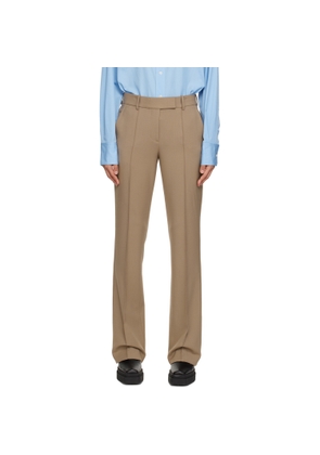 Helmut Lang Taupe Pinched Seam Trousers