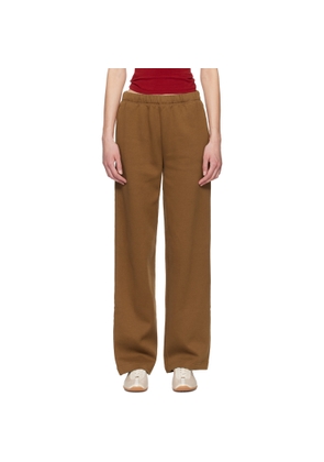 SKIMS Brown Cotton Fleece Classic Straight Leg Lounge Pants