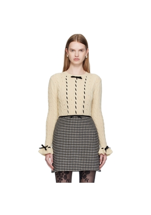Valentino Off-White Virgin Wool Sweater