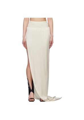 Rick Owens Off-White Hollywood Slit Maxi Skirt