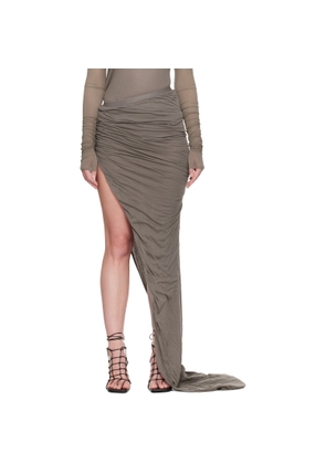 Rick Owens Gray Hollywood Edfu Maxi Skirt