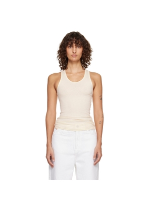 WARDROBE.NYC Beige Ribbed Tank Top