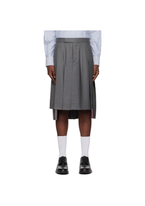 Thom Browne Gray Classic Twill Pleated Skirt