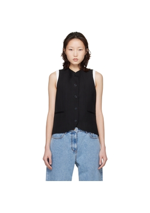 Loulou de Saison Black Paco Tailored Waistcoat