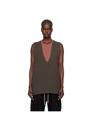 Rick Owens Gray Concordians V Tank Top