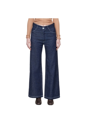 Baserange Navy Tajo Wide Jeans