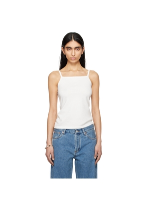 Still Here White Square Tank Top