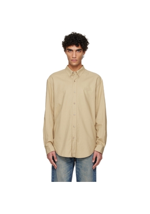 BALMAIN Beige Oxford Cotton Reg Shirt