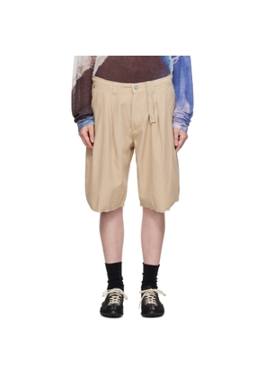 ERL Beige Distressed Chino Shorts
