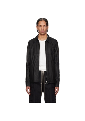 Rick Owens Black Temple Brad Leather Jacket