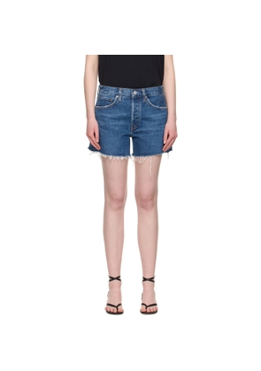 AGOLDE Blue Parker Long Denim Shorts