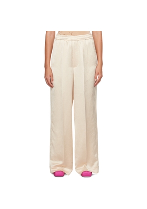 MM6 Maison Margiela Off-White Crinkled Trousers