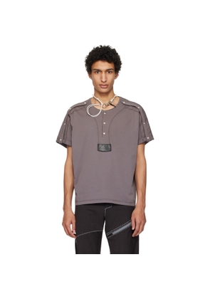 Kiko Kostadinov Gray Sargo Short Sleeve Henley