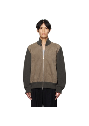 Ferragamo Brown Leather Insert Jacket