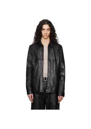 Rick Owens Black Temple Brad Leather Jacket