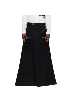 Rick Owens Black Temple Odetta Cargo Skirt
