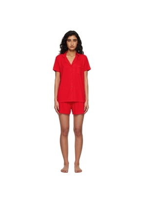SKIMS Red Soft Lounge Short Sleep Pyjama Set
