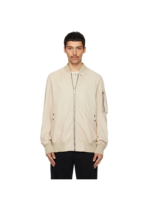 Rick Owens Beige Temple Classic Flight Jacket