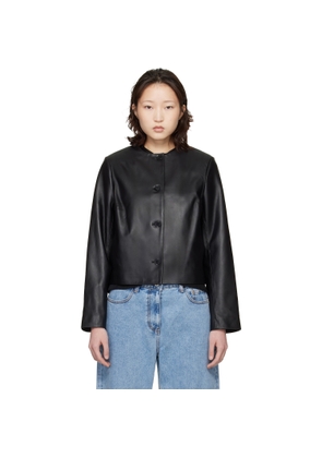 Loulou de Saison Black Raho Plongé Leather Jacket