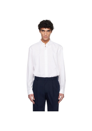 BALMAIN White Cotton Poplin Shirt