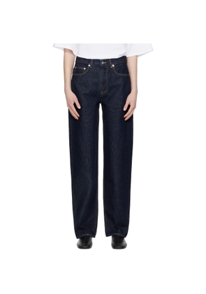 Loulou de Saison Navy Samur LDS Boyfriend Organic Denim Jeans