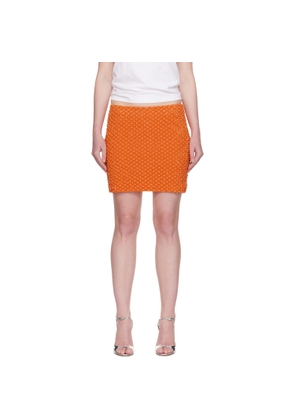 Versace Jeans Couture Orange Embellished Miniskirt