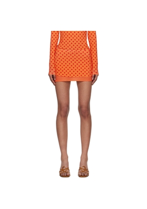 Miaou Orange & Red Elektra Miniskirt