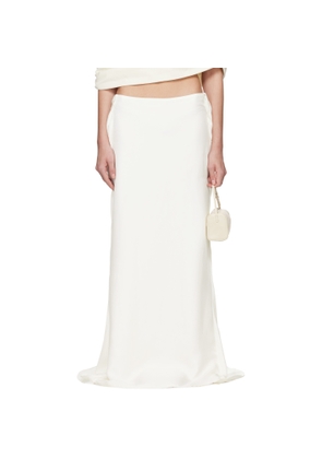 COLLEEN ALLEN SSENSE Exclusive Bridal Capsule Silk Bustle Maxi Skirt