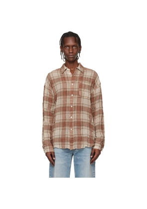 HOPE Brown Wide-Fit Shirt