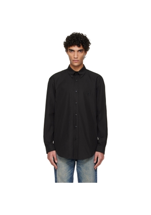 BALMAIN Black Cotton Poplin Shirt