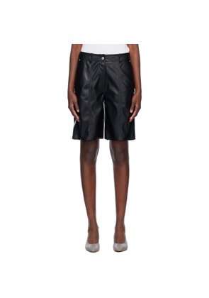 Stand Studio Black Julieta Faux-Leather Shorts
