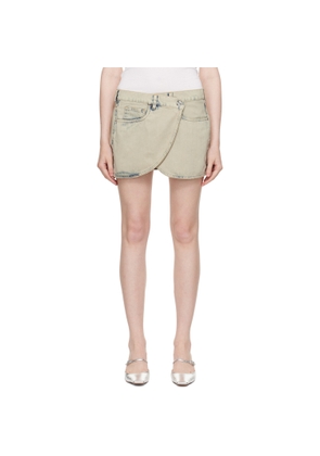 Coperni Gray Wrap Denim Miniskirt