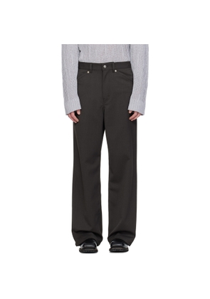HOPE Brown Loose-Fit Stellar Trousers