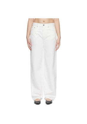 Loulou de Saison White SAMUR LDS Organic Denim Boyfriend Jeans