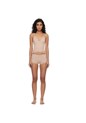 SKIMS Beige Fits Everybody Camisole & Boy Shorts Set