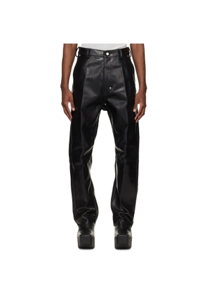 Rick Owens Black Temple Leather Pants