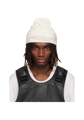 ALEXANDER DIGENOVA Off-White Logo Beanie