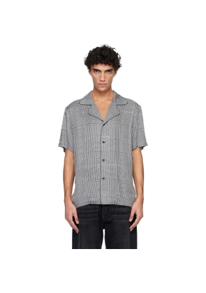 BALMAIN Black & White Pyjama Printed Prince of Wales Shirt