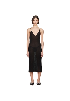 High Sport Black Slinky Gabe Midi Dress