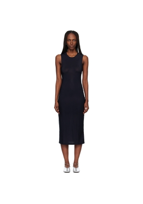 Jil Sander Black Jersey Slip Midi Dress