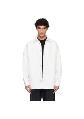 BALMAIN Off-White Denim Overshirt