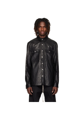 Rick Owens Black Temple Lambskin Outershirt