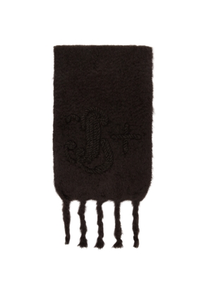 Jil Sander Brown Mohair Scarf