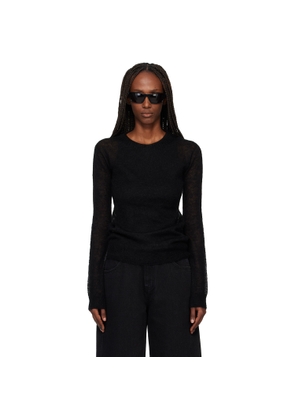 TONYWACK Black Light Weight Mohair Sweater