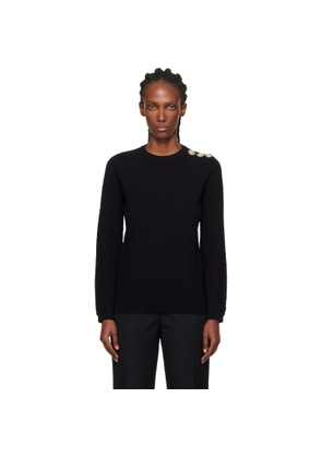 BALMAIN Black Monogram Sweater